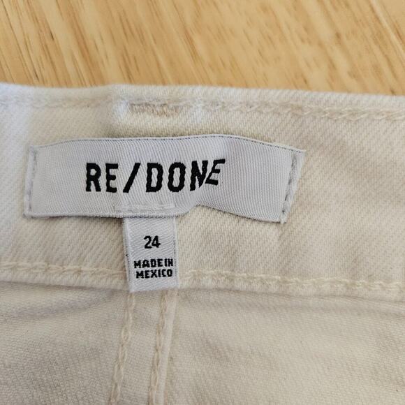 RE/DONE Originals 80s Slim Straight Jeans in Vintage White - sz 24 - NWT - Picture 4 of 10
